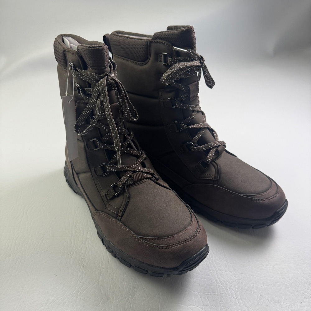 NWT Lands End Expedition Trail Waterproof Snow Boots Winter Mens Brown 13M